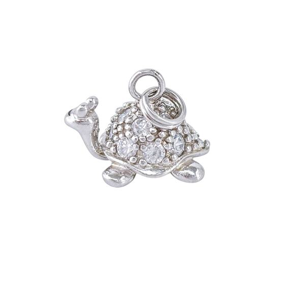 Vintage Sterling Silver 925 Turtle Pendant Charm | Dainty Animal Jewelry - Picture 5 of 10